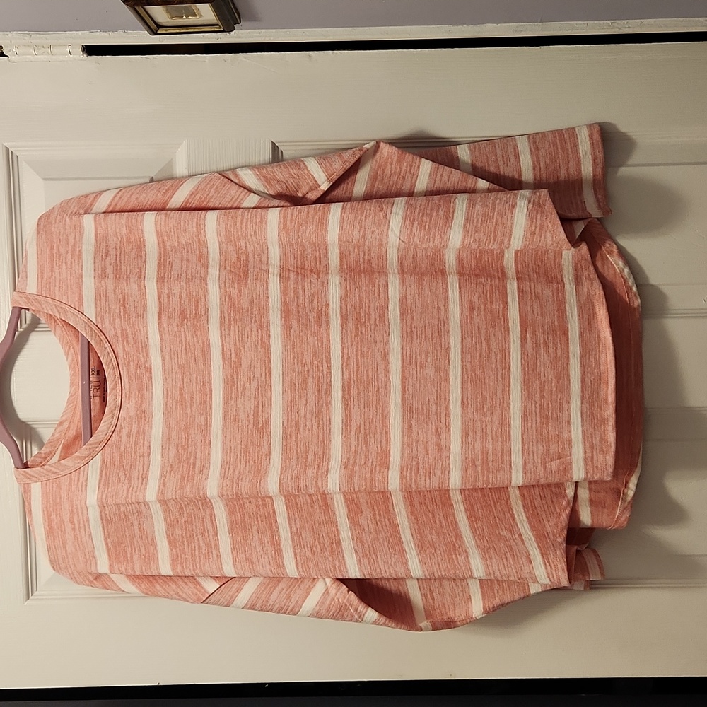 Time and Tru stripe pink/white sweather